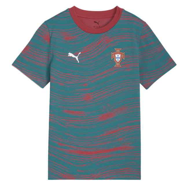 2026-2027 Portugal FtblCulture Tee AOP (Red-Green) - Kids (Ronaldo 7)-SoccerKits Hub | Buy Soccer Jerseys Online